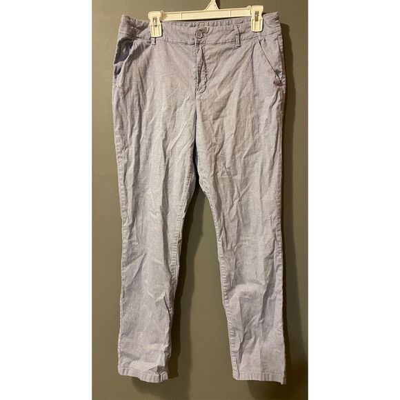 H&M Label Of Graded Goods Light Blue Straight Leg Casual/Dress Pants 10 - Picture 1 of 6
